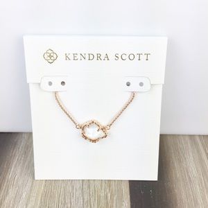 Kendra Scott Tess ivory pearl rose gold necklace